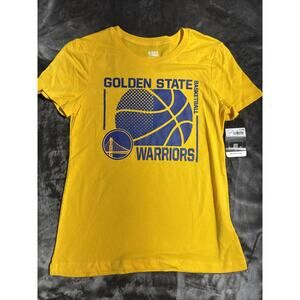 NWT Golden State Warriors Gold Cotton Shirt Size Youth L (10/12) NBA